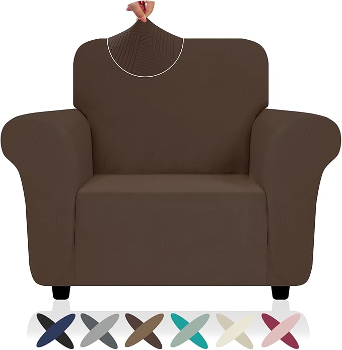 ZNSAYOTX Chair Cover with Arms, New Striped Sofa Chair Covers