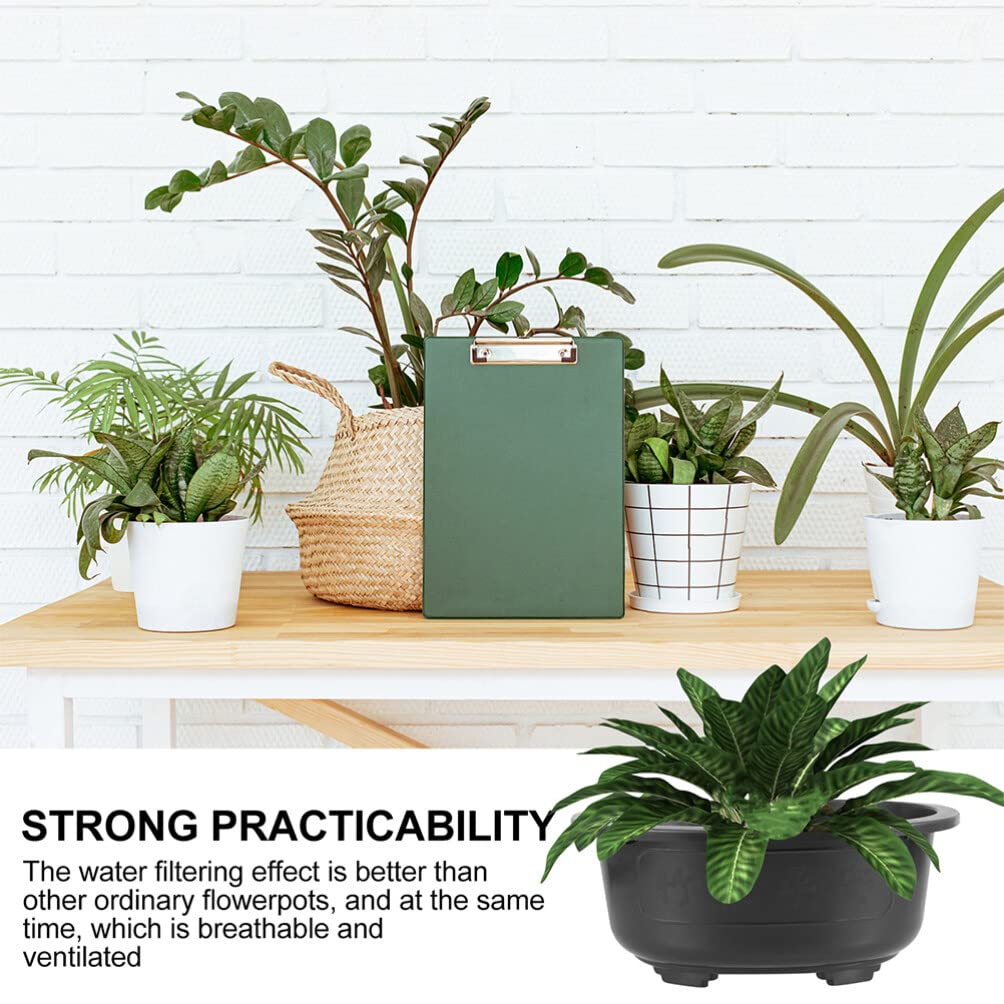 Homoyoyo 2PCS Bonsai Training Pots: 17 inch Large Bonsai Pot Oval Planter with Drainage Hole - Plastic Plants Growing for Nursery, Garden, Balcony