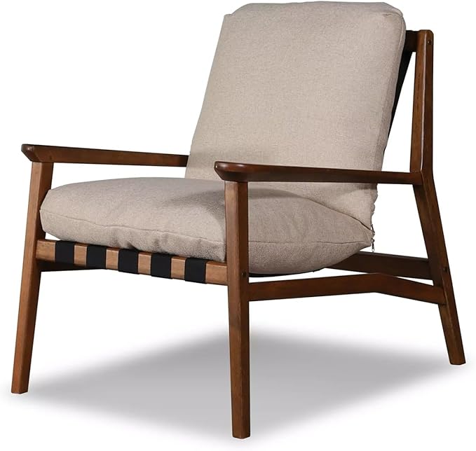 Grain Wood Furniture Solid Wood Mid Century Lounge Chair