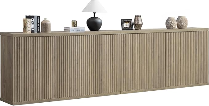 SICOTAS Buffet Cabinet with Storage Accent Sideboard Modern Credenza with Doors