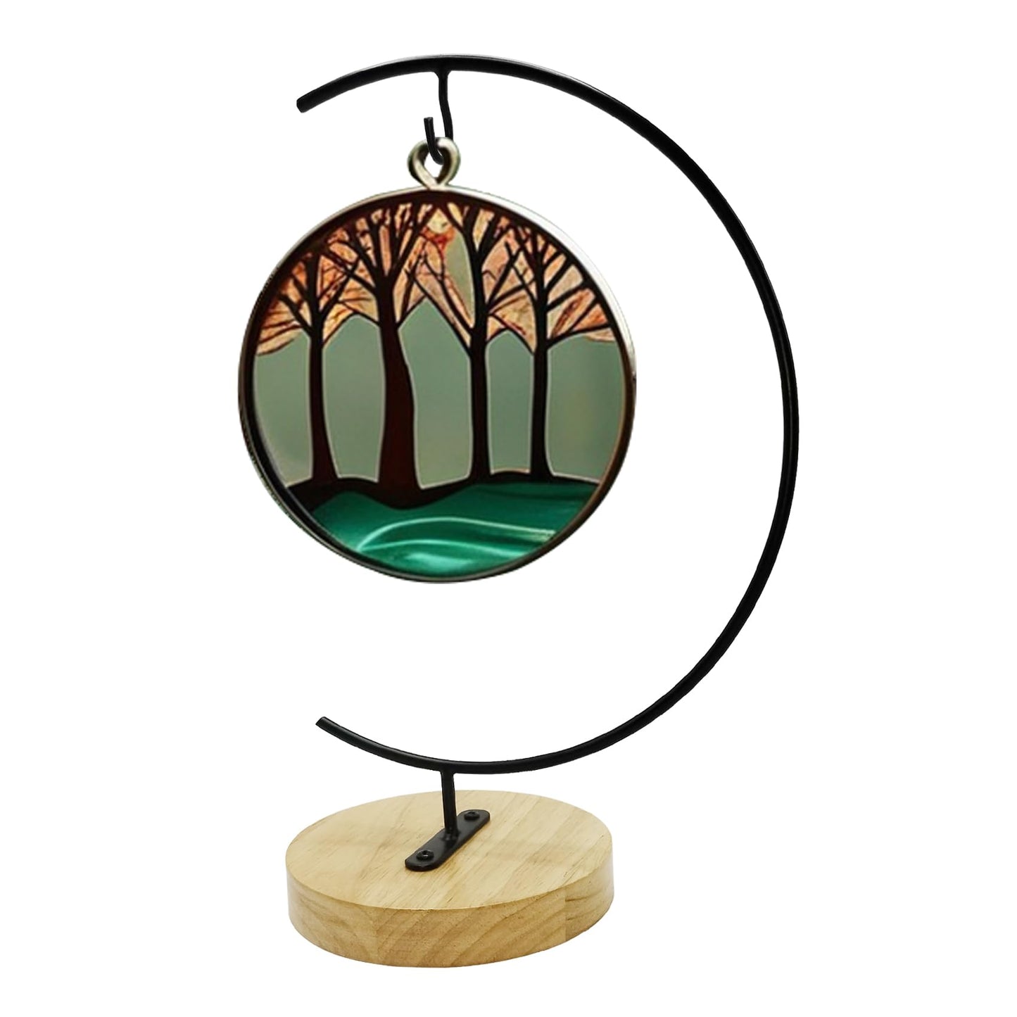 SGrace Ornament Display Stand Holder Home Wedding Decoration Rack for Hanging Glass Globe Air Plant Flower Pot Stand Iron Pothook Stand Terrarium Witch Ball (0.5)