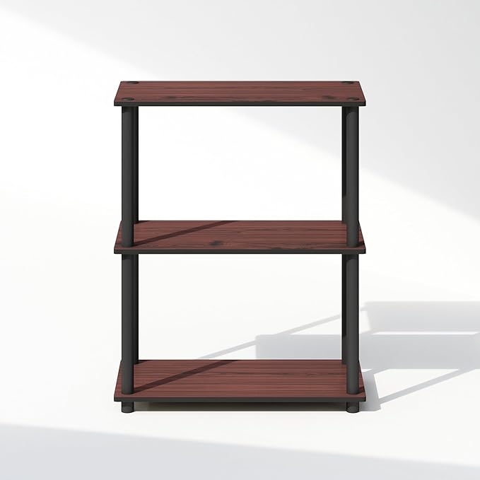 Furinno Turn-N-Tube Book Shelf, 3-Tier Bookshelf, Bookcase