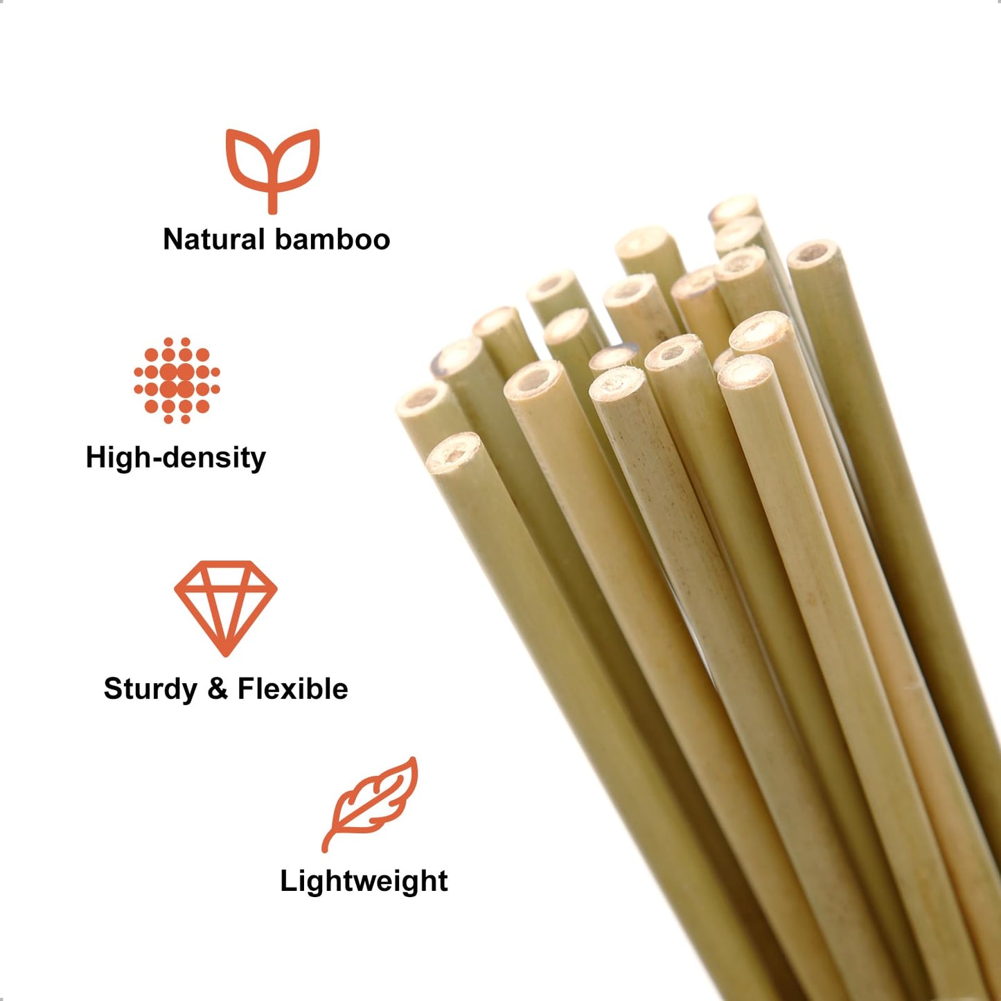 COLOtime Bamboo Stakes 6FT Garden Stakes Plant Stakes for Outdoor Climbing Plants Poles Support Mini Tree Vines Pole Beans Cucumber 20 Pack