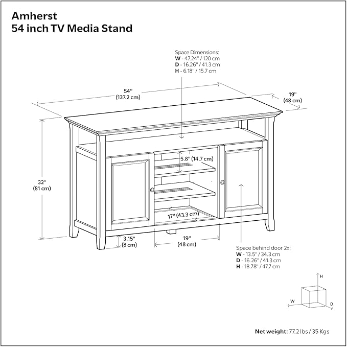 SIMPLIHOME Amherst TV Stand