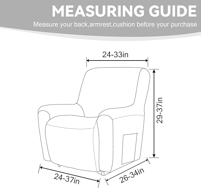 Cupuamon Recliner Chair Covers, Lazy Boy Recliner Covers Stretch Reclining