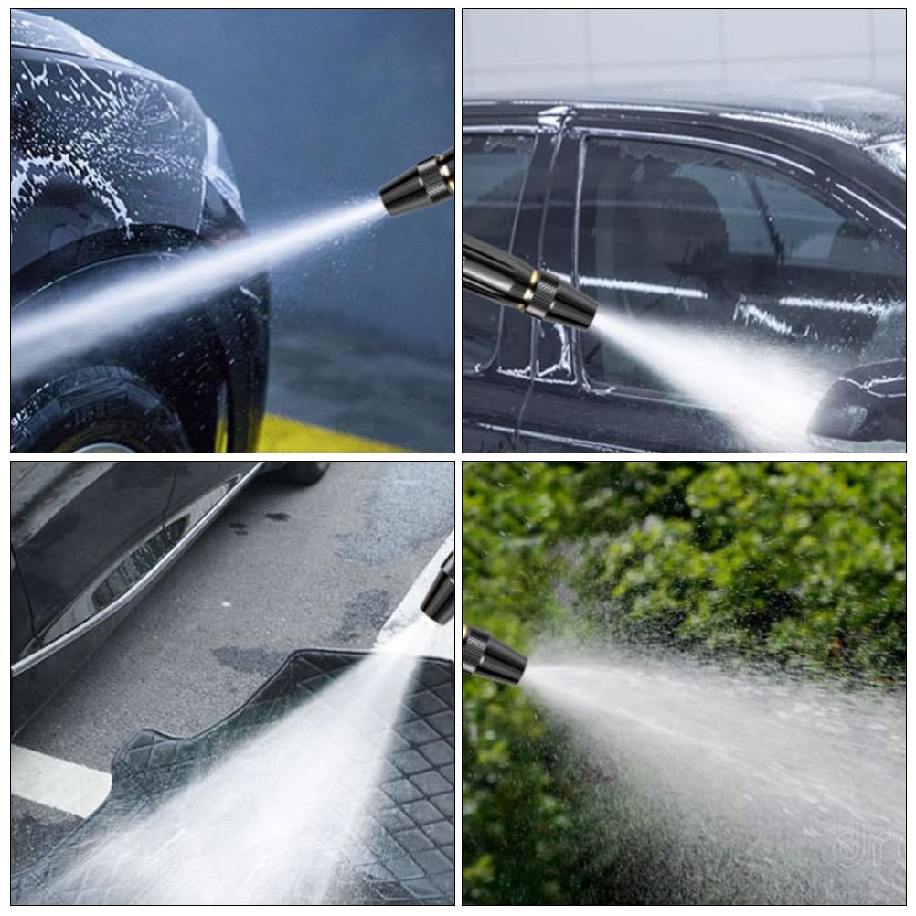 High Pressure Power Washer Nozzle with Metal Connector Set, Garden Hose Sprayer for Car Washing and Outdoor Cleaning, Sturdy Watering and Pressure Cleaning, Compatible with 1/2" Inner Diameter Hoses