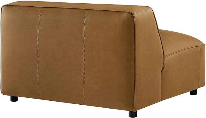 Modway Auren Vegan Leather Modular Armless Chair in Camel