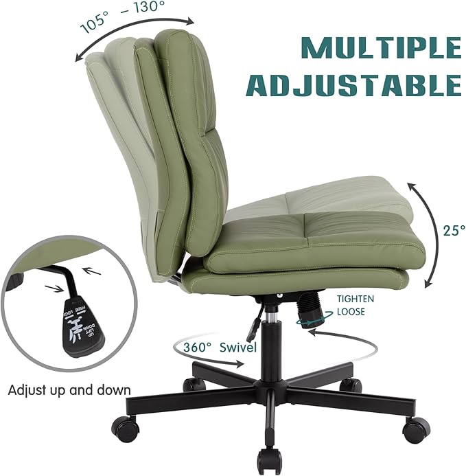 LUCKWIND Armless Office Desk Chair