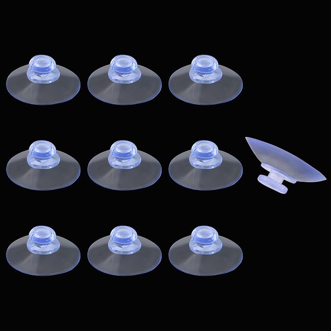 10 Pack Glass Table Suction Cups - 30mm Rubber Suckers