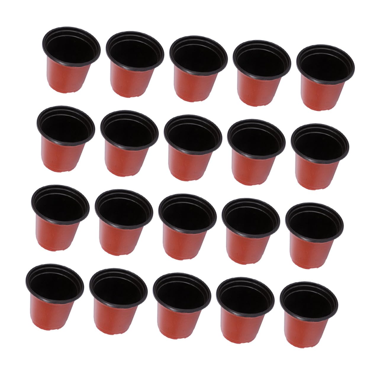 TOMETURE 120pcs Plastic Seedling Pots and Nursery Planter Cups Dual-Color Breathable Planting Containers for Strawberry Cuttings and Outdoor Gardening