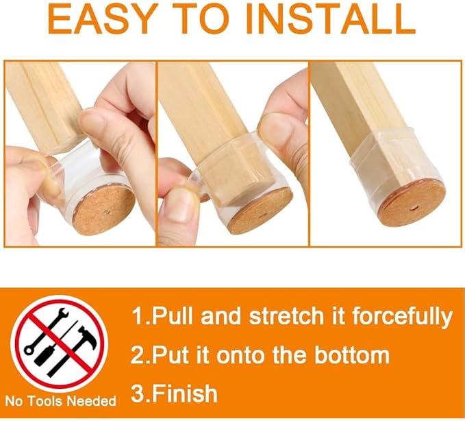 24 Pcs Chair Leg Floor Protectors