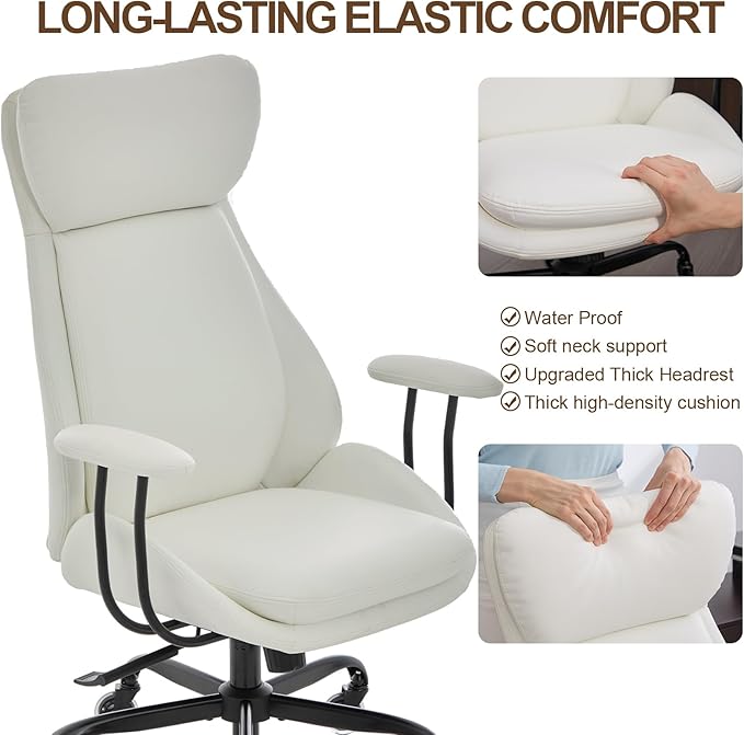 E-Motie Office Chair, Leather Desk Chair