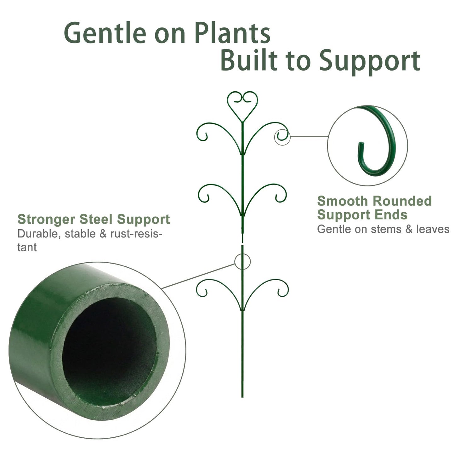 2 Pack Monstera Plant Support Trellis, 31” & 46” Adjustable Steel Plant Stakes for Indoor & Outdoor Use, Plant Trellis for Potted Climbing Plants, Tall Pothos Plant Climber Support for Ivy Pothos Hoya