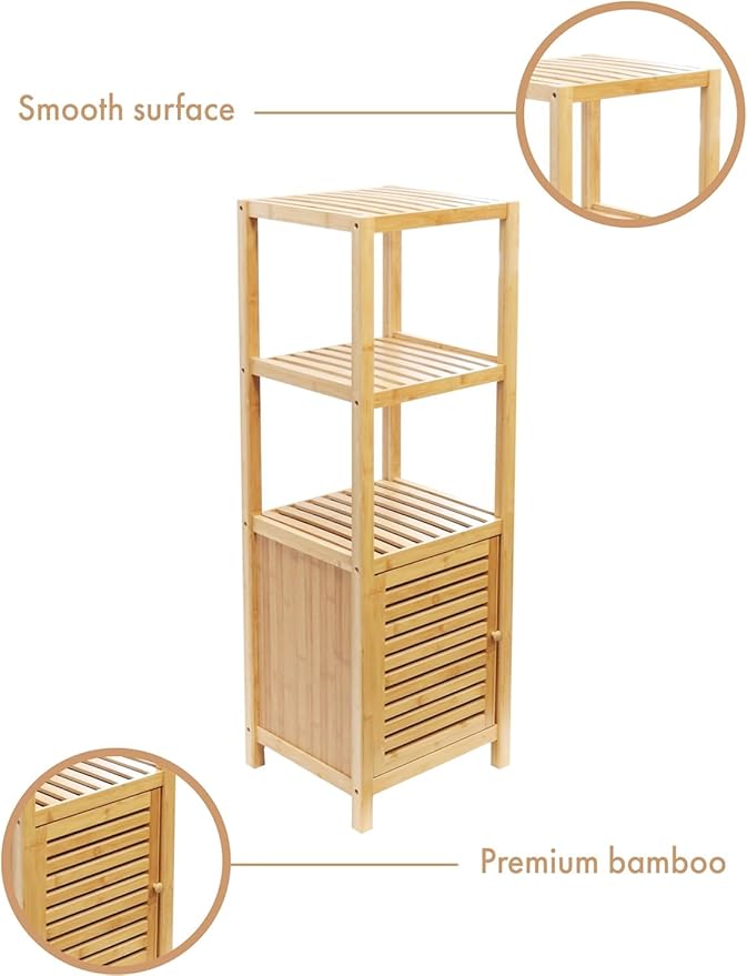 RoyalHouse Bamboo 3-Tier Floor Organizer