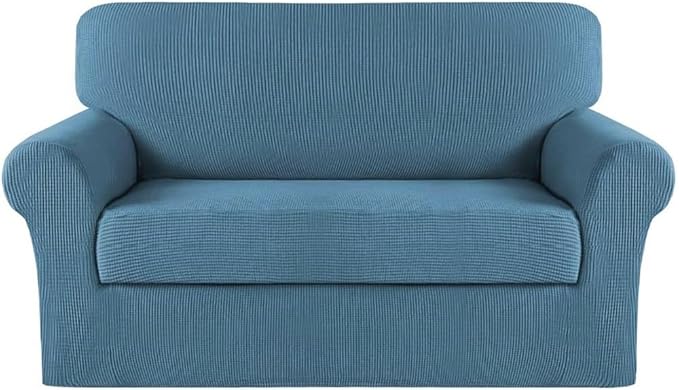 Turquoize Stretch Sofa Slipcover 2 Pieces Sofa Cover Couch Cover