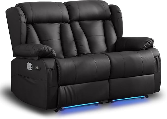 58.3" Reclining Loveseat Sofa, RV Loveseat Recliner Couch