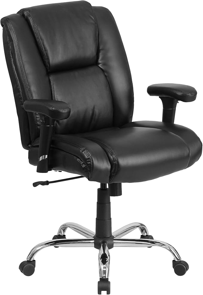 Flash Furniture HERCULES Series Big & Tall 400 lb. Rated Black LeatherSoft