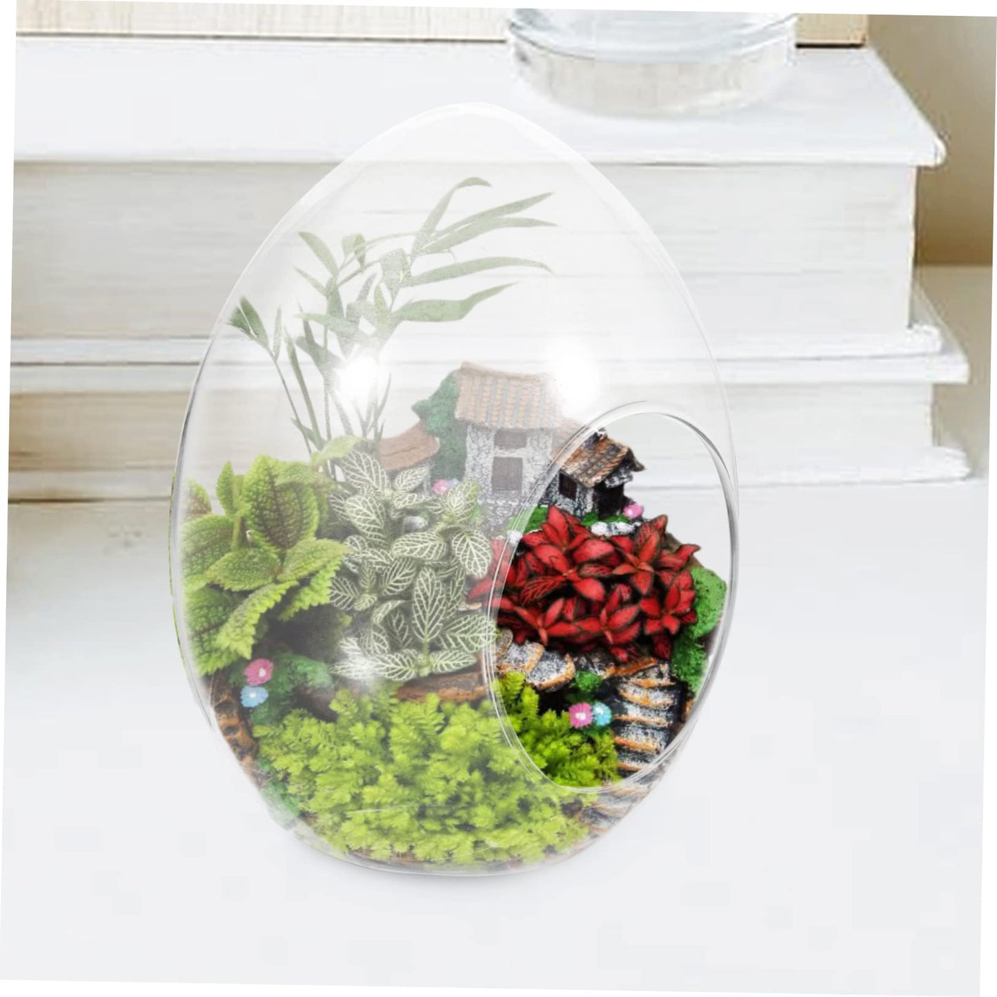 Totority Shape Moss Bottle Glass Terrarium for Plants Landscape Container Decorative and Functional Water Vase for Home and Garden