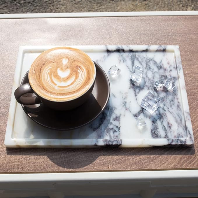 Real Luxurious Natural Marble Vanity Tray Genuine Marble/Stone Storage Tray