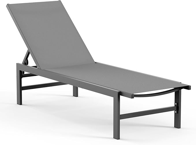 Vexwalx Outdoor Lounge Chair for Pool, Aluminum Chaise Lounge Chairs