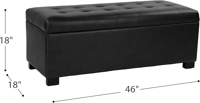 HomePop Large Tufted Storage Bench