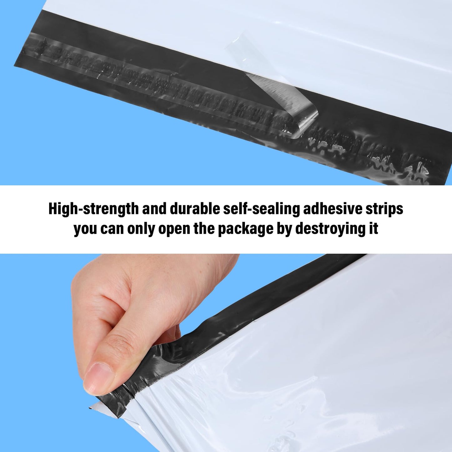 Outus 120 Pcs Poly Mailer Envelope 4 Sizes Shipping Bags Self Adhesive Clasp Envelope Self Adhesive Tear Proof Mailing Covers(6 x 10 In, 8 x 12 In, 10 x 14 In, 11x 16 in,White)