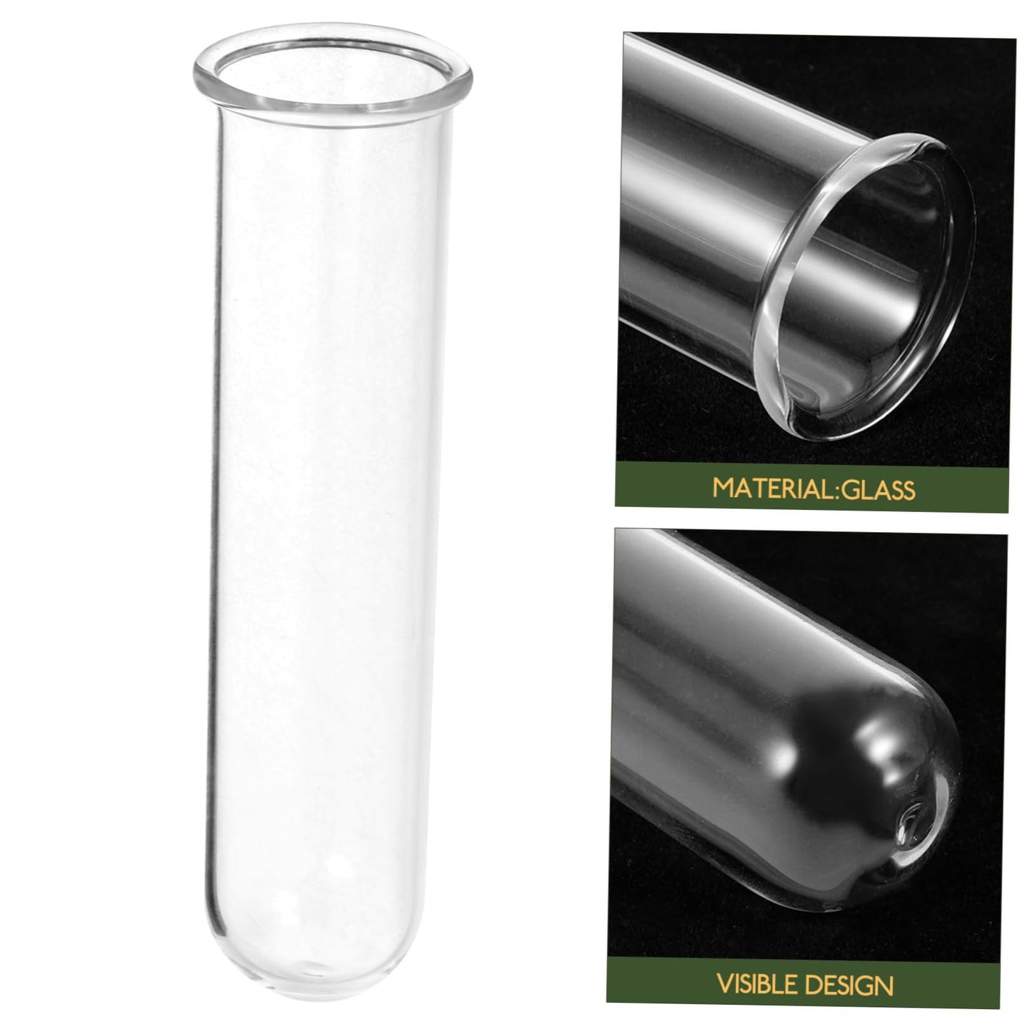Abaodam 5pcs Clear Glass Test Tube Propagation Vases Multi-use Hydroponic Plant Holders for Home and Office Decor Elegant Terrarium Flower Display Sturdy Design