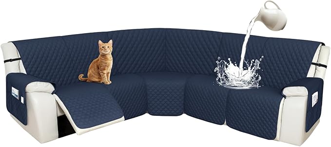 Arfntevss Recliner Sectional Couch Covers 1OO% Waterproof L Shape Sofa Cover