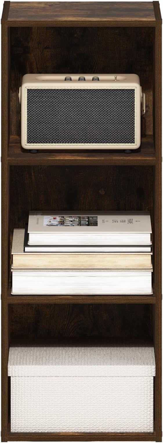 Furinno PASIR Book Shelf, 3-Tier Bookshelf, Open Storage Shelf Bookcase