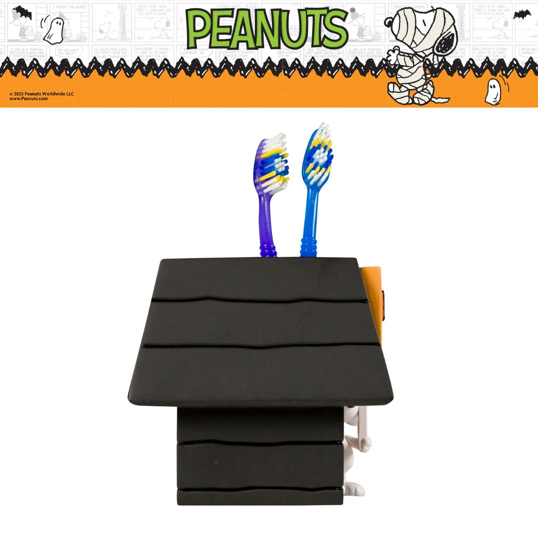 Peanuts Snoopy Halloween Toothbrush Holder - Makeup Brushes/Pens Tumbler, (Official Peanuts Product) by Franco