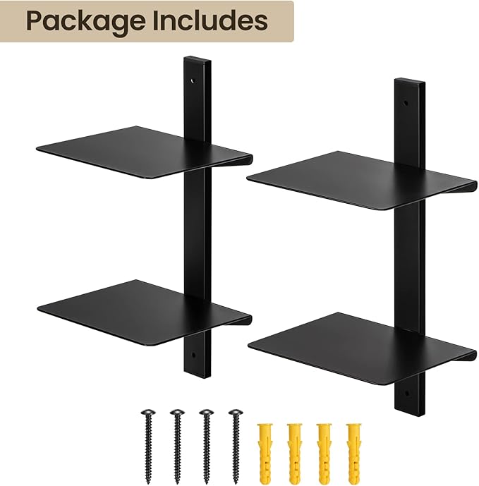 Floating Book Shelves for Wall, 4 Tier Invisible Floating Bookshelf, Vertical