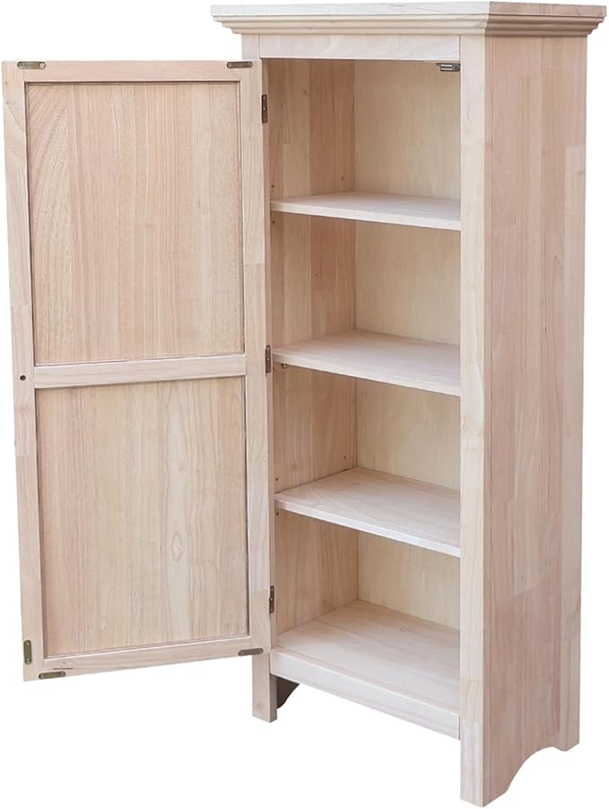 Single Jelly Cabinet, Solid Parawood Construction, 22.8"W x 12.5"D x 51"H