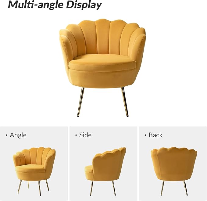 HULALA HOME Velvet Accent Chair