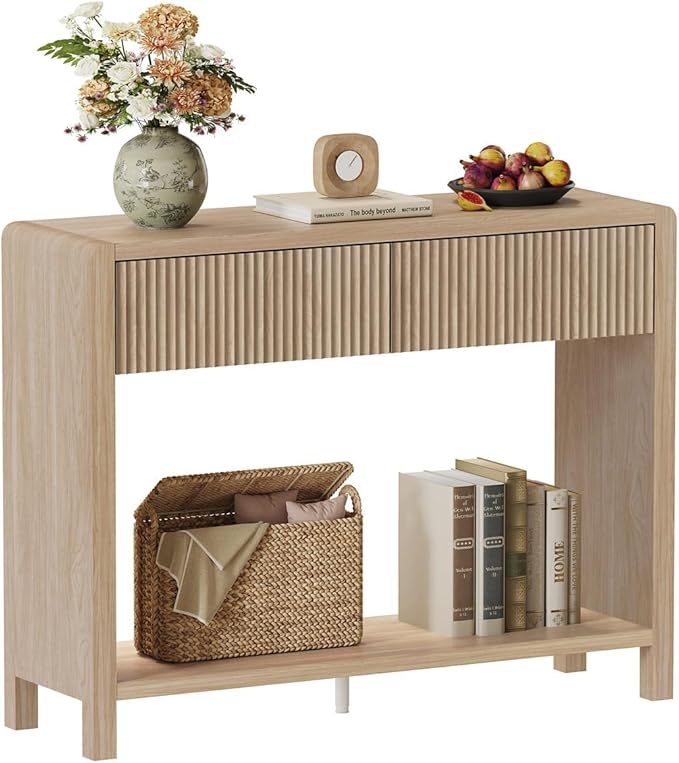 FATORRI Console Sofa Table, Wooden Entryway Table