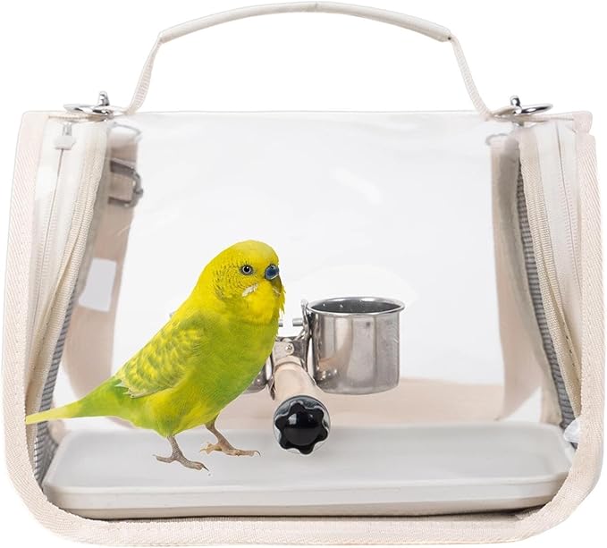 Bird Travel Cage | Bird Transport Backpack with Perch,Hiking Cockatiel Carrier - for Parrot Parakeet Cockatiel Conure Cockatoo Outdoor Travel Camping Road Trip Vacation