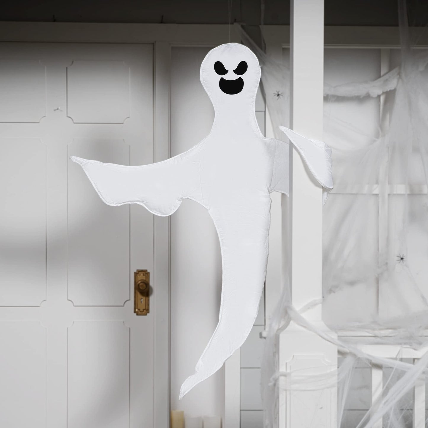 JOYIN 53” Halloween Bendable Tree Wrap Ghost Decoration for Halloween Outdoor, Lawn, Tree, Pillar Decorations, Ghost Party Supplies