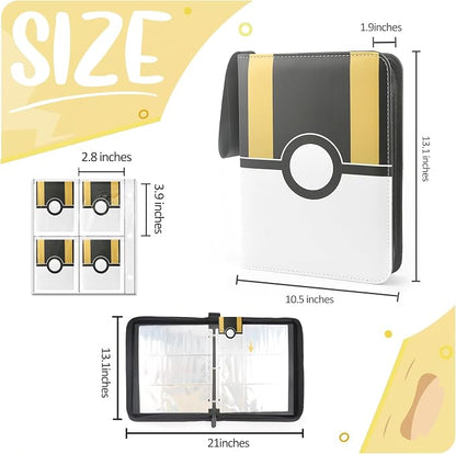 900 - Pockets Trading Card Binder with Removable 50 Sleeves, Card Collector Album with Zipper, Portable Card Holder Book Fits Sports Card, Game Card - Black