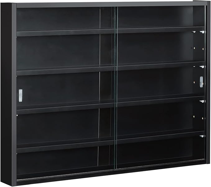 HOMCOM 5-Tier Display Cabinet, Glass Door Cabinet
