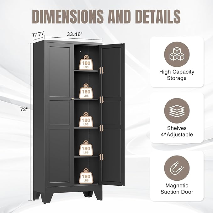 Yizosh Metal Storage Cabinet