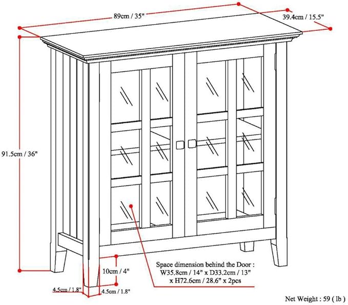 SIMPLIHOME Acadian Storage Cabinet