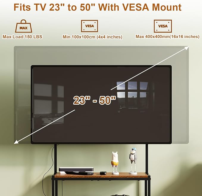 23 Inch to 50 Inch Floor Small Corner TV Stand