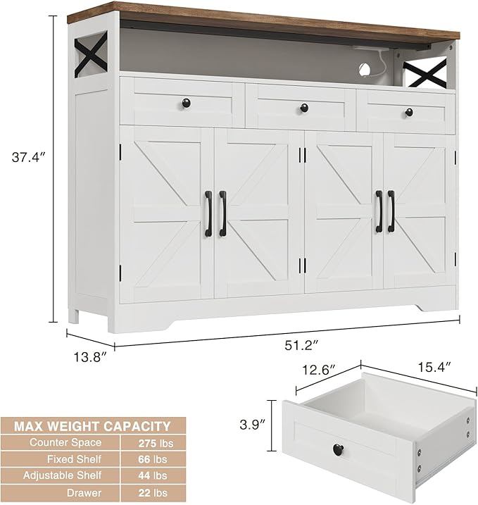 Befrases Farmhouse Buffet Cabinet
