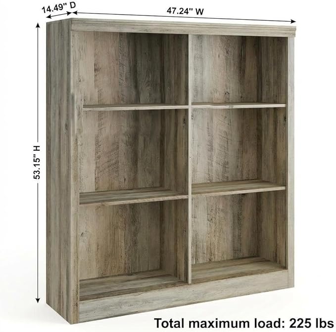 GarveeHome 6 Cube Storage Organizer, 53 Inch Tall Bookcase