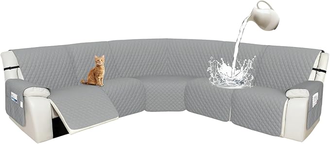 Arfntevss Recliner Sectional Couch Covers 1OO% Waterproof L Shape Sofa Cover