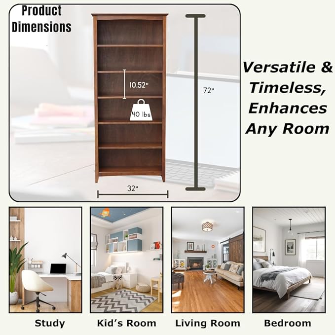 International Concepts, Solid/ Sturdy Parawood Construction, Durable Furniture