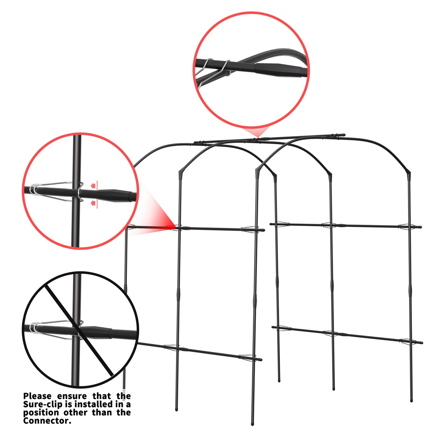 Tall Garden Arch Trellis for Climbing Plants, 87in Tall Metal Plant Support Trellis Archway for Climbing Plant Vegetables Cucumber, Outdoor Yard Lawn Garden Arch Tunnel Trellis