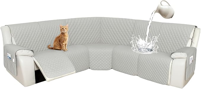 Arfntevss Recliner Sectional Couch Covers 1OO% Waterproof L Shape Sofa Cover