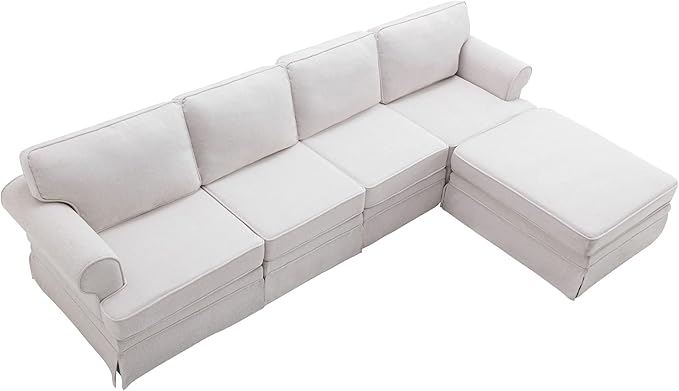 109.4" Fabric Upholstered Modular Sofa Collection, Modular Customizable