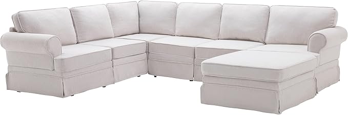 109.4" Fabric Upholstered Modular Sofa Collection, Modular Customizable