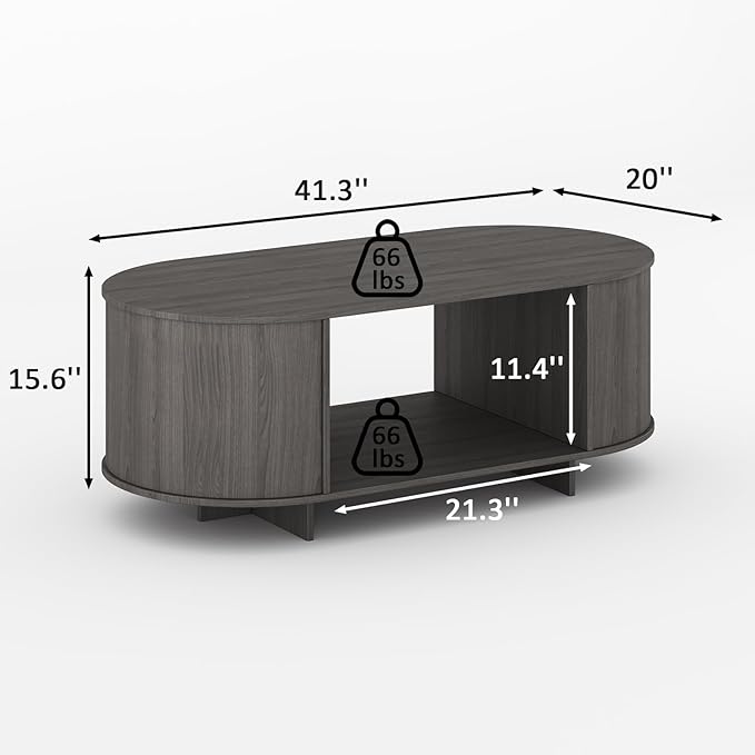Coffee Table and TV Stand Set of 2, 76.4'' Modern TV Console, Entertainment
